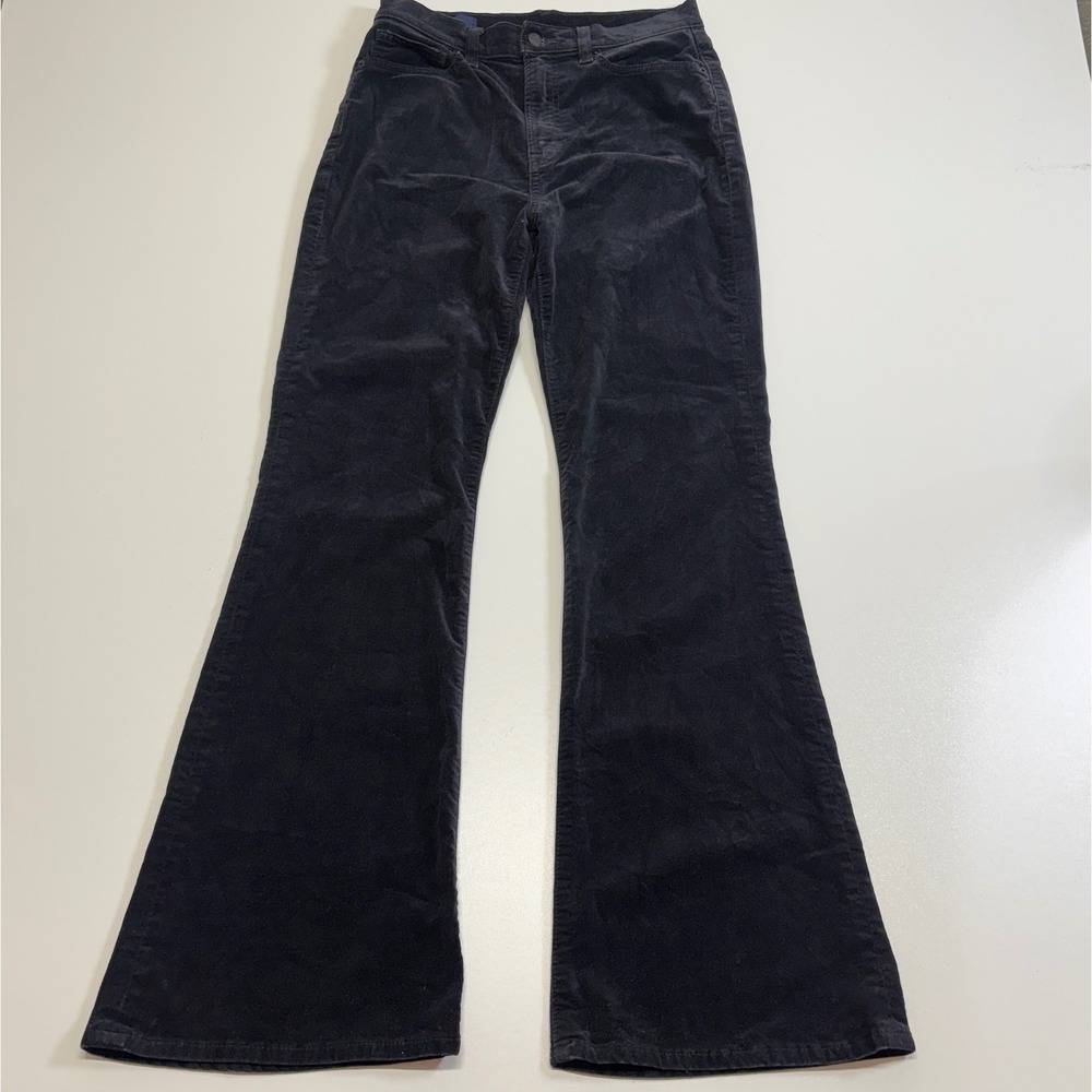 Gap 70s Flare Velvet Pants 8 29 Black High Rise Bell Bottom Y2K Retro